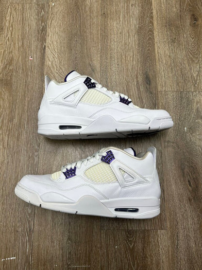 New Jordan 4 Metallic Purple Size 11.5 (Yellowing)