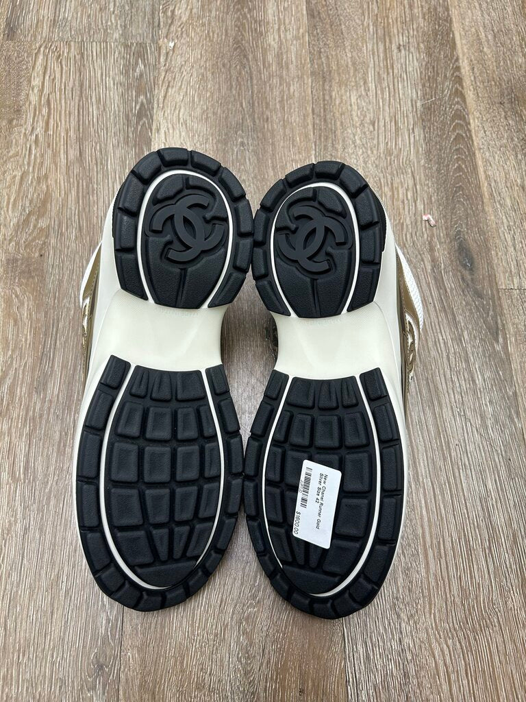New Chanel Runner Gold Silver Size 42
