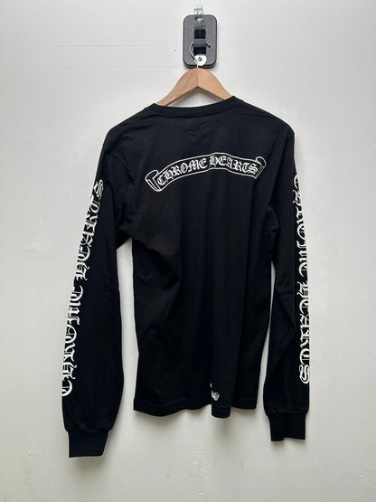 New Chrome Hearts Black Scroll Long Sleeve Size Medium