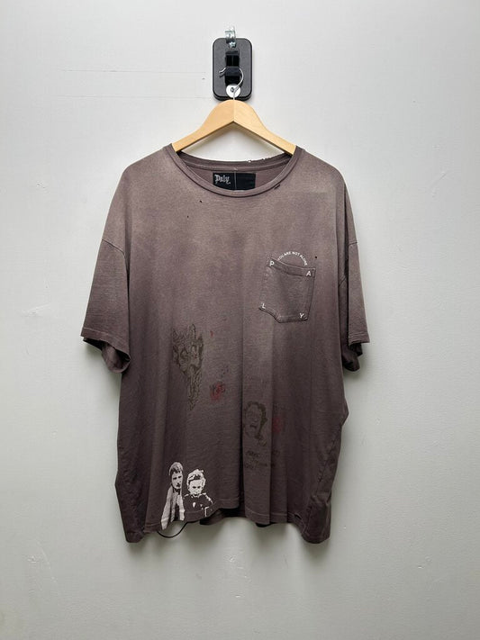 Preowned Paly Grey You Are Not Alone Pocket Tee Size XXL
