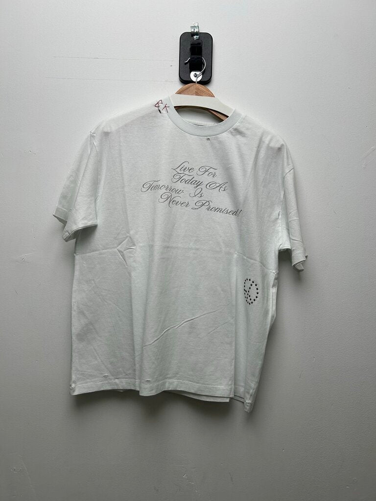 New Boredom Kills White Tomorrow Tee Size Medium