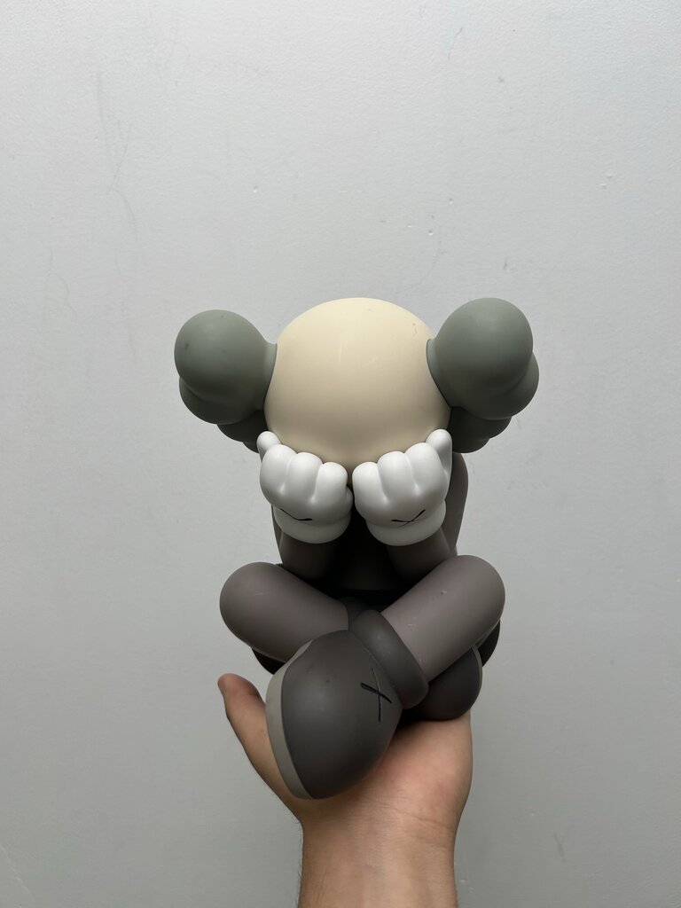 Preowned KAWS Brown Separated Sitting Cover Eyes FIgure (NO BOX)