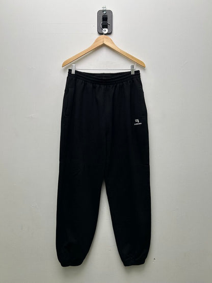Preowned Balenciaga Black BB Cuff Sweatpants Size Small