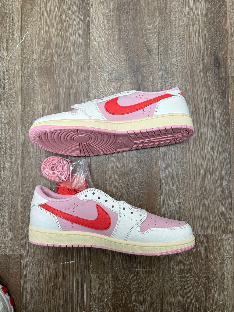 New Jordan 1 Low Travis Scott Pink Red Sz.12