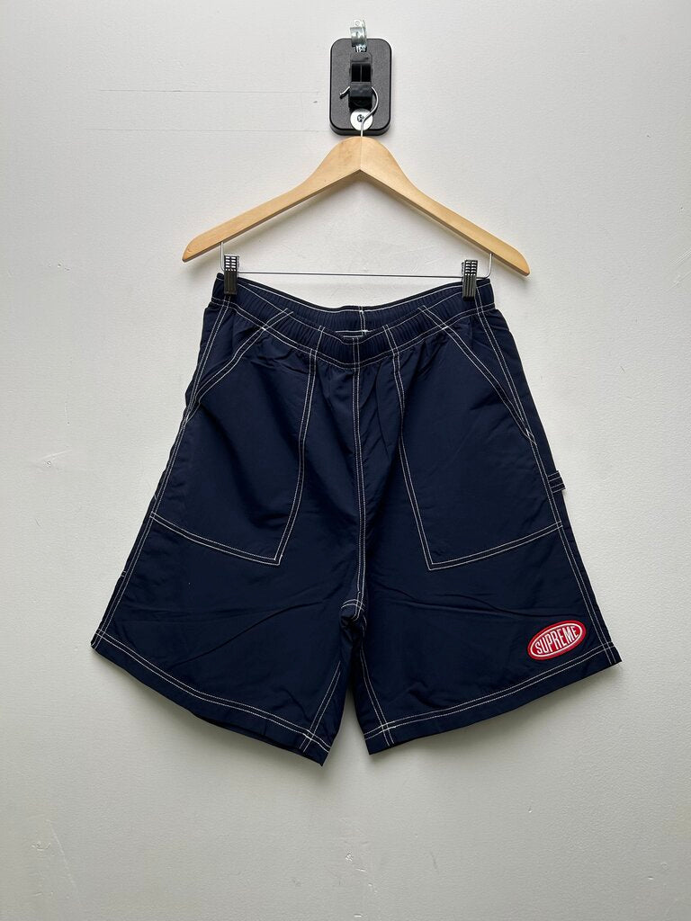 New Supreme Navy Nylon Painter Short sz.M