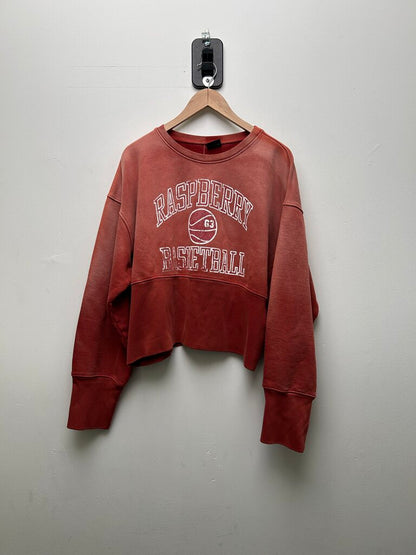 New Gv Gallery Red Basketball Crewneck Size Small