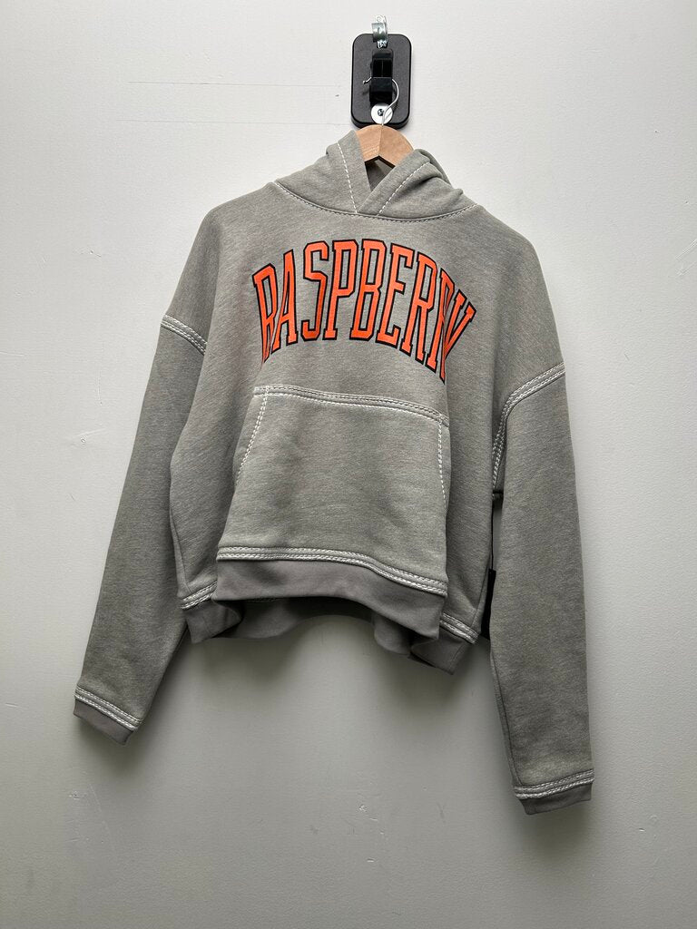 New Gv Gallery Orange Grey Cropped Hoodie Size XS