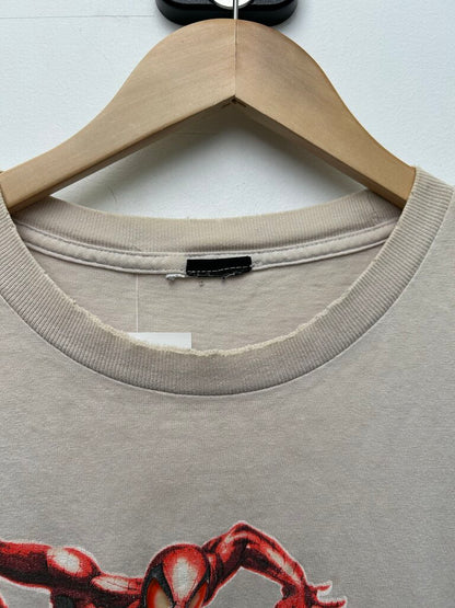 SpiderMan Spellout 2003 Cream Tee Sz XL