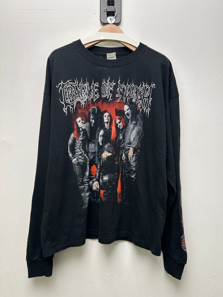 Cradle Of Filth Band Long Sleeve Black Tee Sz XXL