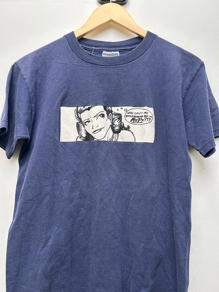 "Why Can't My Boyfriend Be In MXPX" Navy Tee Sz S