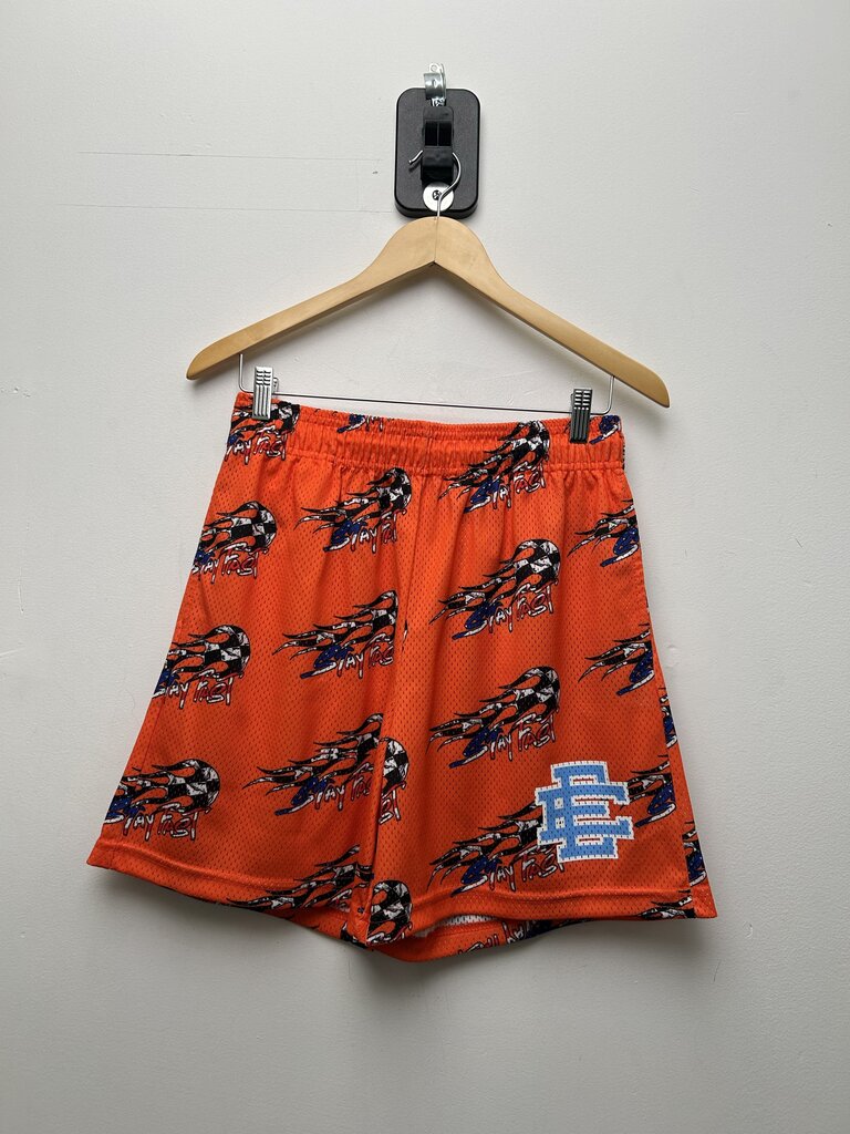 New Eric Emanuel Matty Orange Shorts Size Large