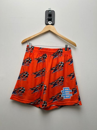New Eric Emanuel Matty Orange Shorts Size Large
