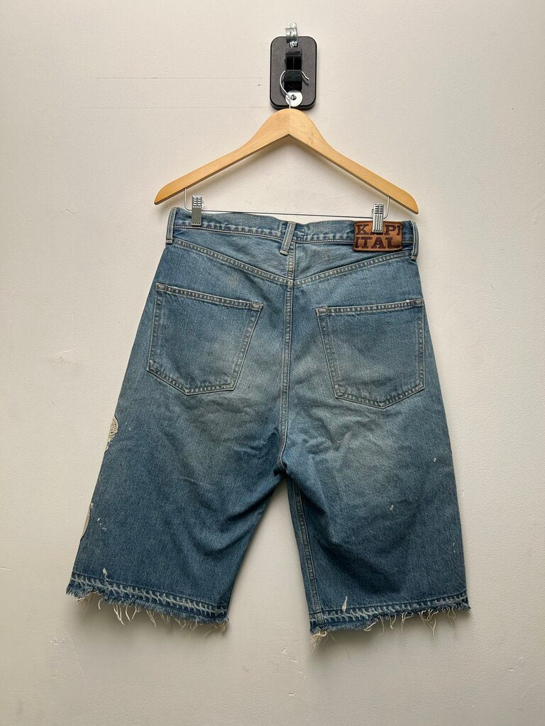 Preowned Kapital Lightwshs Bone Shorts Size 32