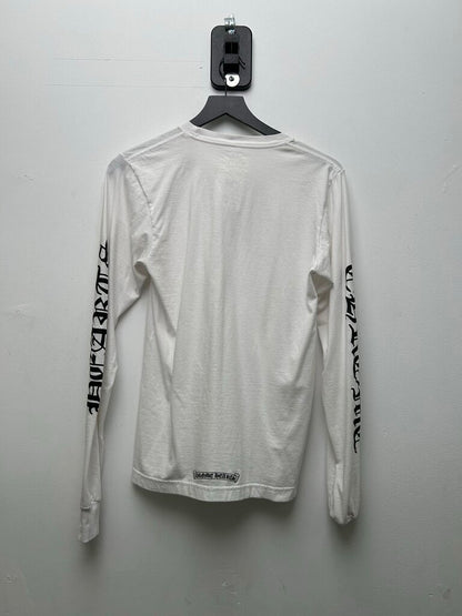 Preowned Chrome Hearts White Love You Long Sleeve Size Small