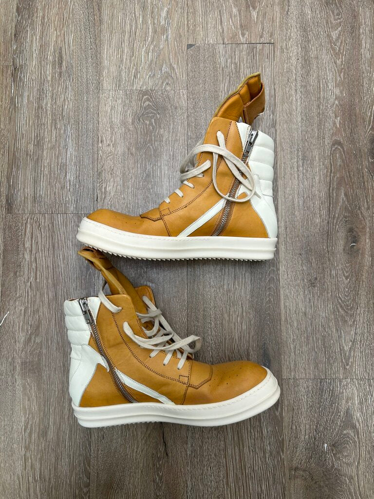 Preowned Rick Owens Geobasket Tan Milk sz.43(NO BOX)(NO INSOLE)