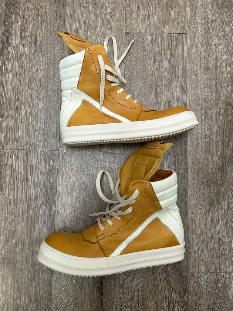 Preowned Rick Owens Geobasket Tan Milk sz.43(NO BOX)(NO INSOLE)