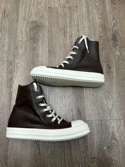 Preowned Rick Owens Ramone Brown Milk High Mainline sz.43