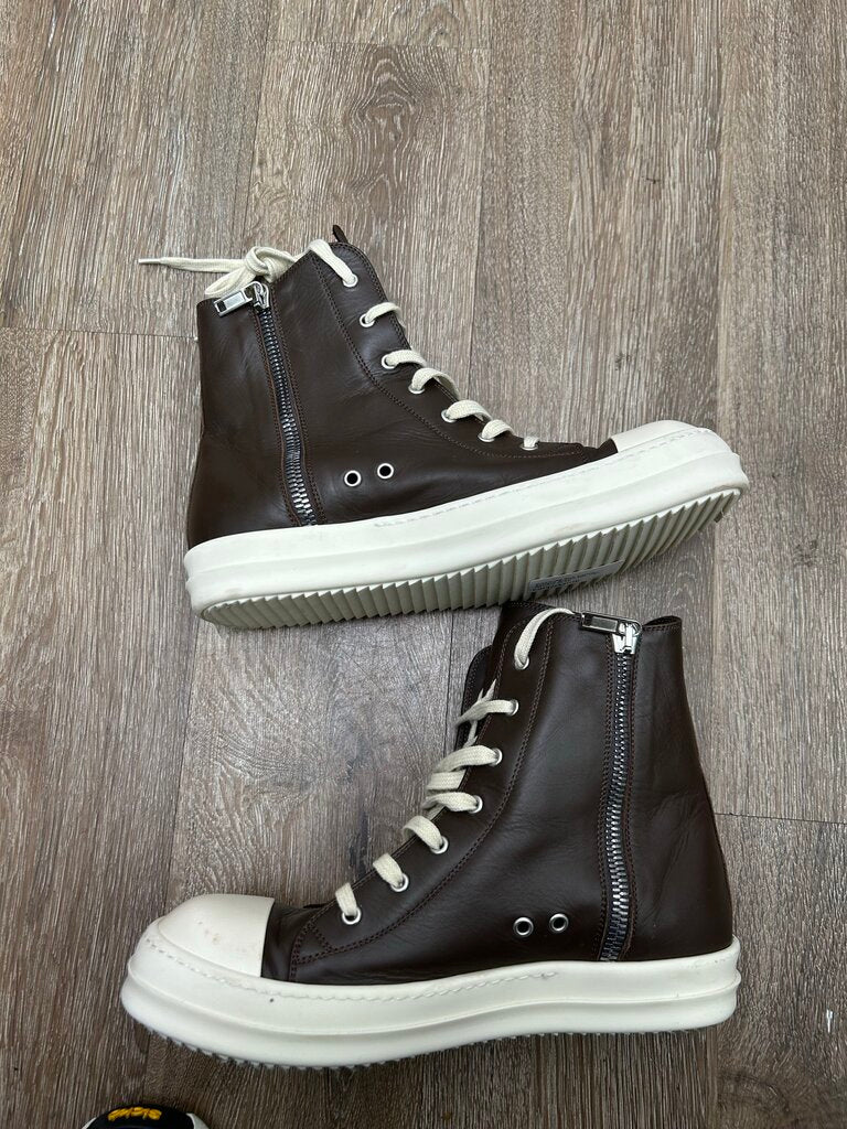 Preowned Rick Owens Ramone Brown Milk High Mainline sz.43
