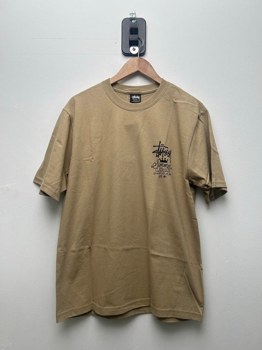 New Stussy Summer Classics Khaki Tee sz.S