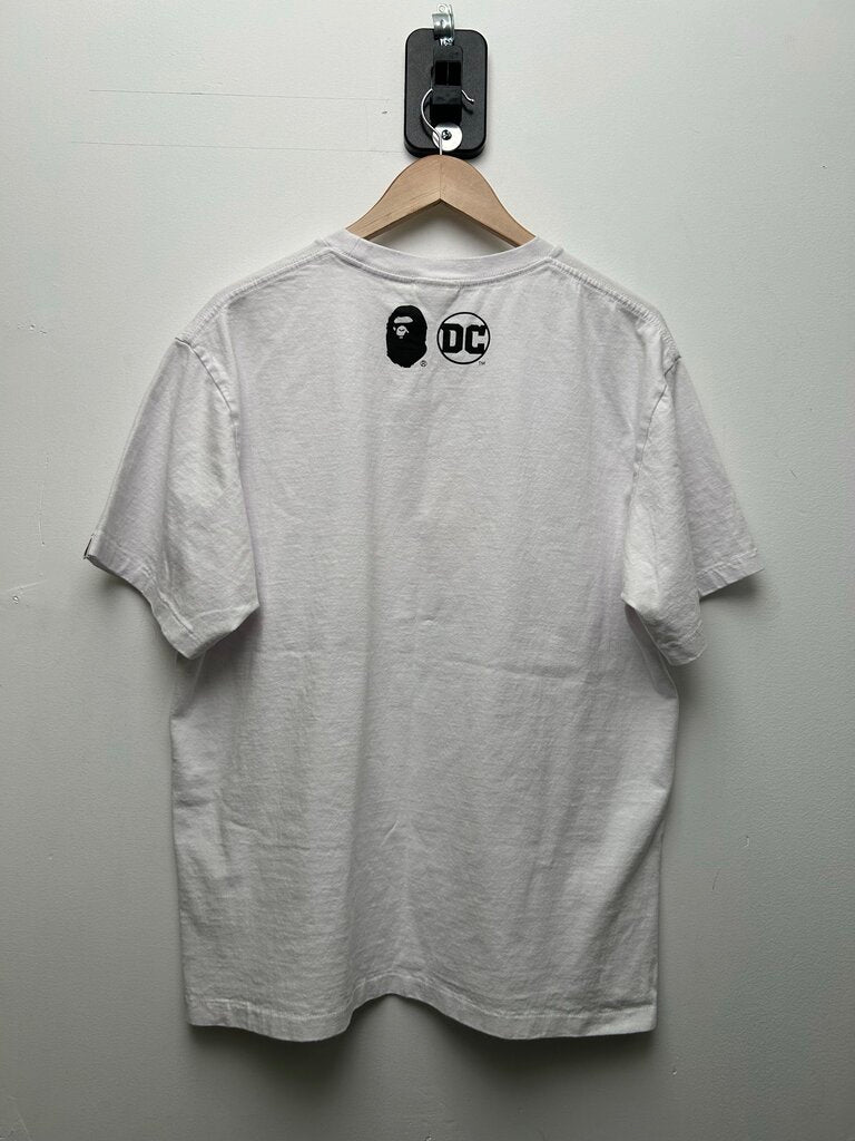 Preowned Bape Marvel Superman White Tee Size XL