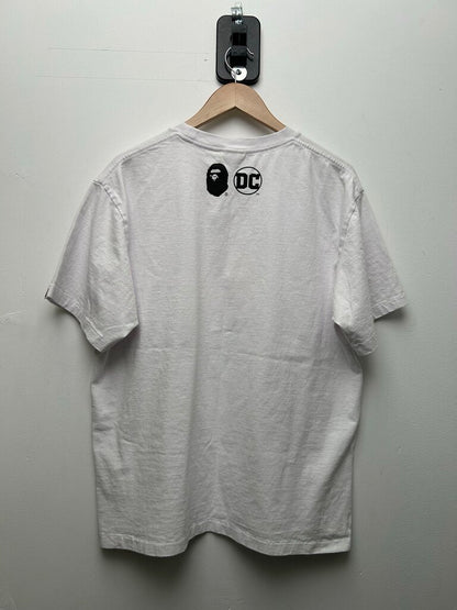 Preowned Bape Marvel Superman White Tee Size XL