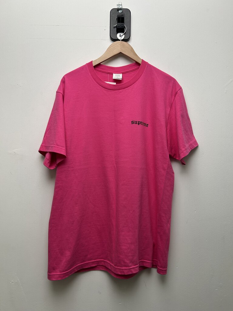 Preowned Supreme Pink Killshot USA Tee Size Large