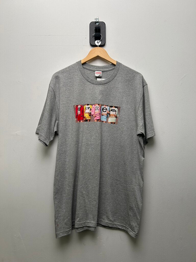 Preowned Supreme Heather Grey Lady Tee Size Large