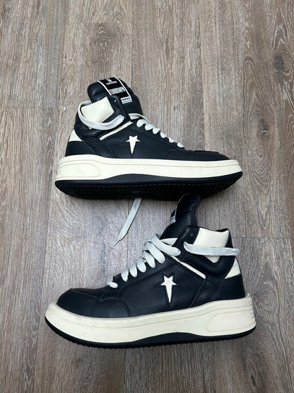 Preowned Rick Owens Black White Converse Turbowpn Sz.11