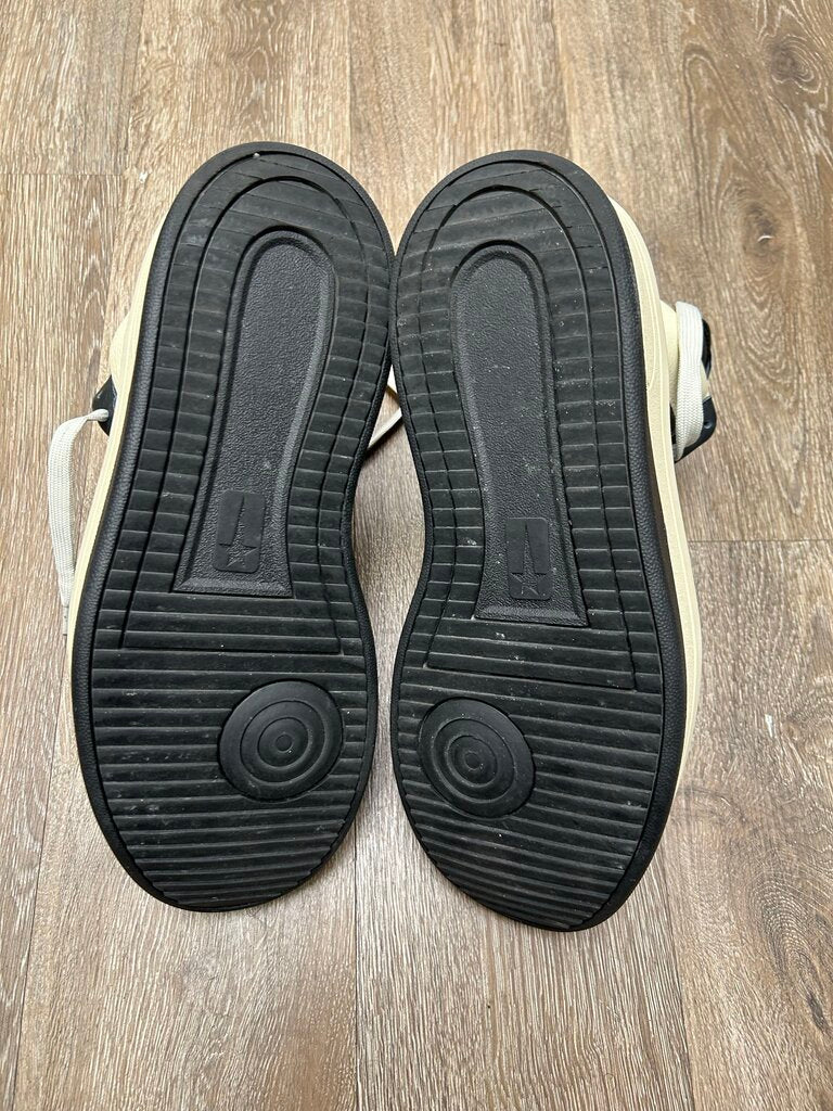 Preowned Rick Owens Black White Converse Turbowpn Sz.11