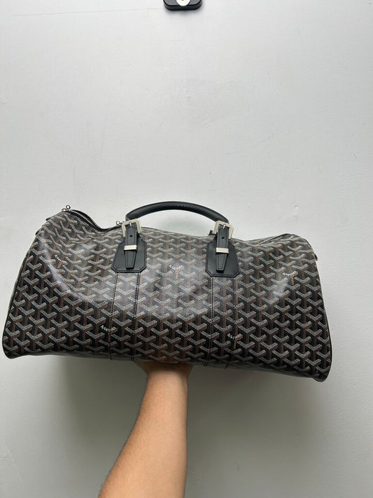 Preowned Goyard Black Croisiere Goyardine Duffel sz. 45 or 50