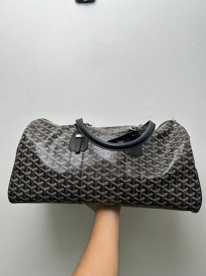 Preowned Goyard Black Croisiere Goyardine Duffel sz. 45 or 50