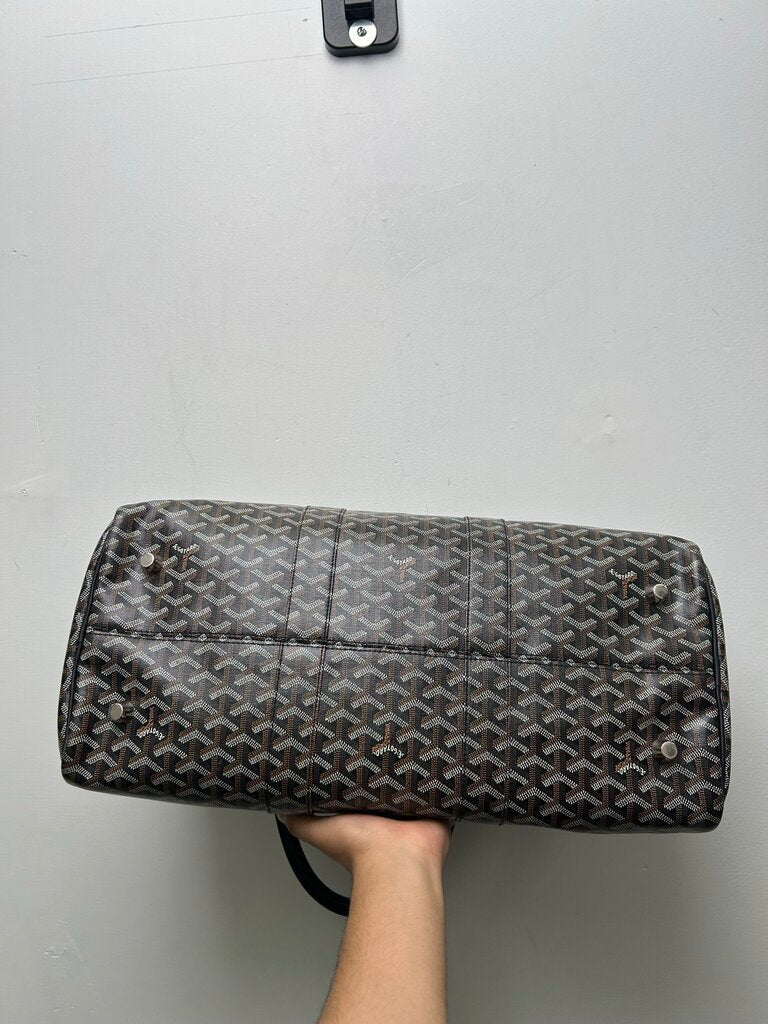 Preowned Goyard Black Croisiere Goyardine Duffel sz. 45 or 50