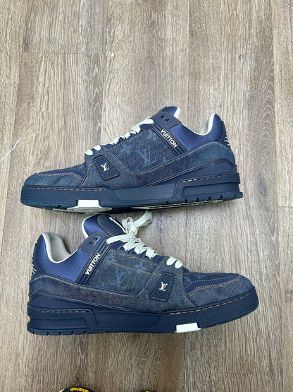 Preowned Louis Vuitton Raw Denim Trainers sz.11LV(13M)(NO BOX)