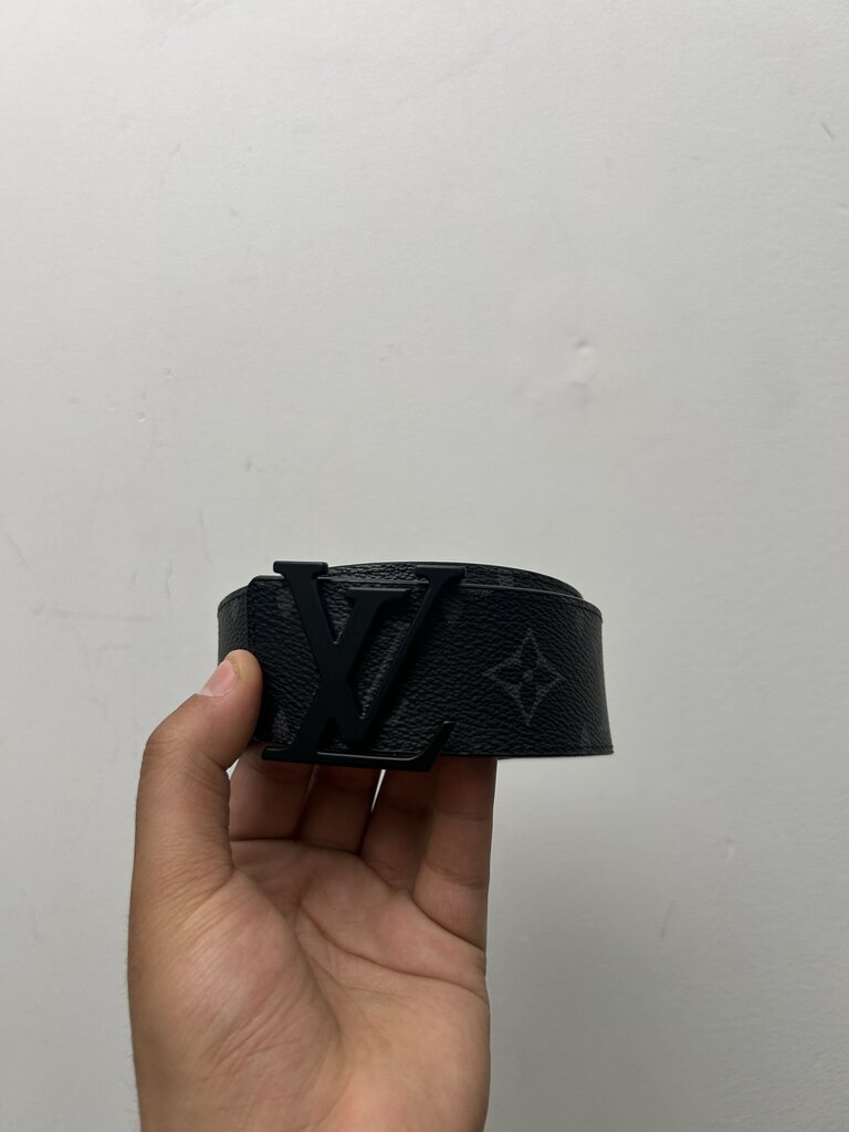 Preowned Louis Vuitton Monogram Black Belt Size 85/34