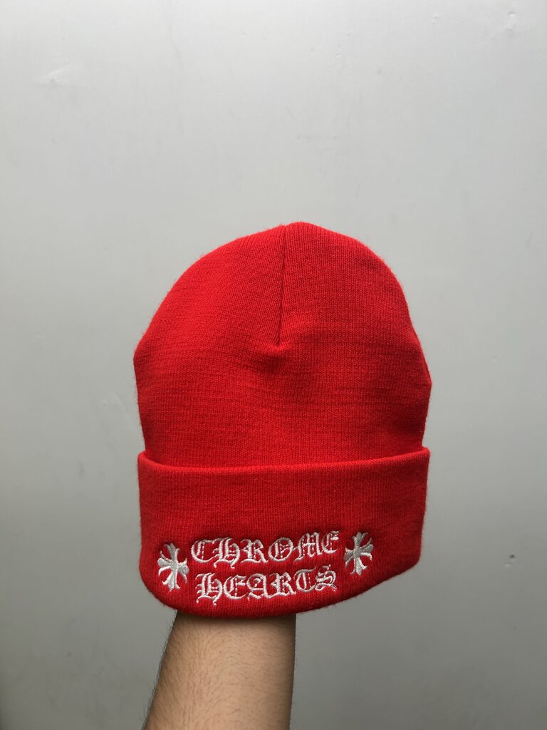 New Chrome Hearts Red Cross Logo Beanie