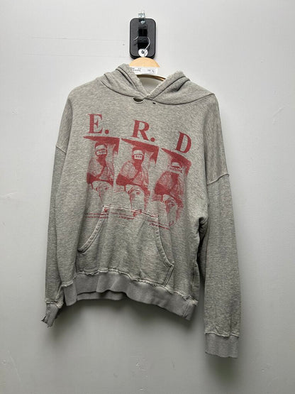 Preowned ERD You are Nothing Red Grey Hoodie sz.S
