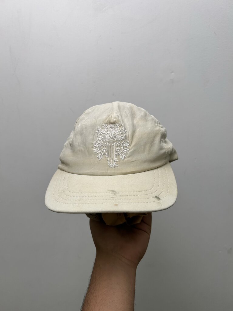 Preowned Chrome Hearts White Painter Vine Dagger Hat
