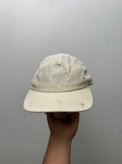 Preowned Chrome Hearts White Painter Vine Dagger Hat
