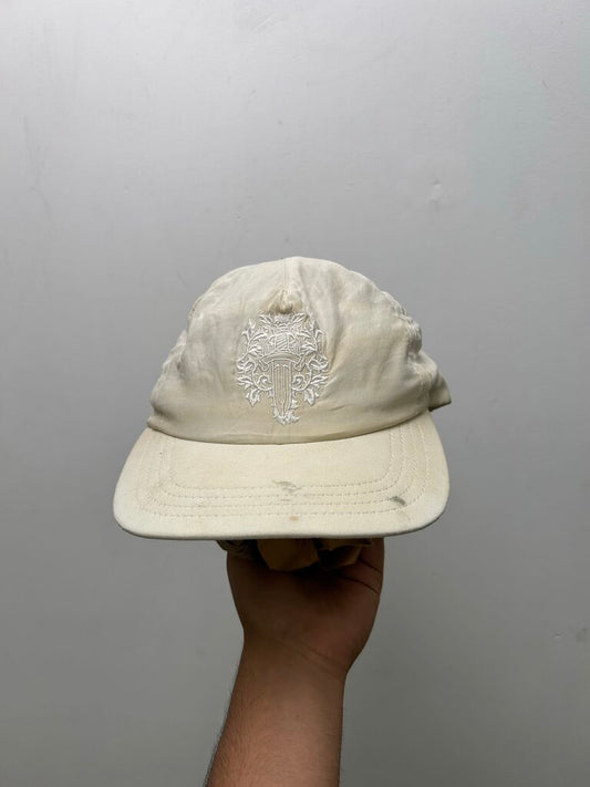 Preowned Chrome Hearts White Painter Vine Dagger Hat