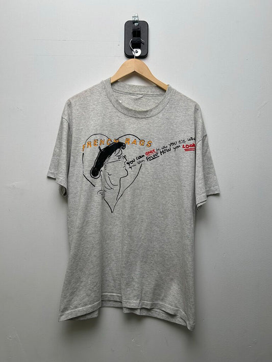 French Rags Heather Grey 90's Tee Size Large