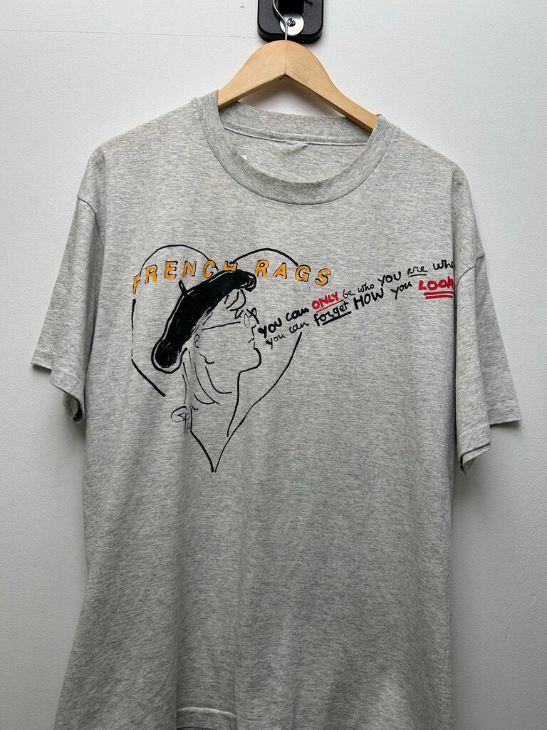 French Rags Heather Grey 90's Tee Size Large
