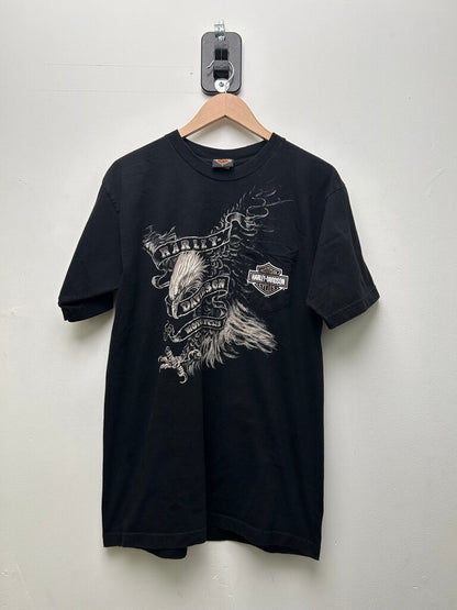 Harley Davidson Black Pocket 2008 Tee Size Large