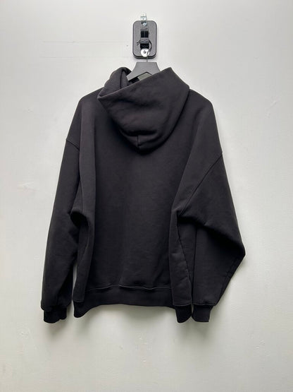 Preowned Balenciaga Black Blue Oval Hoodie Size Medium