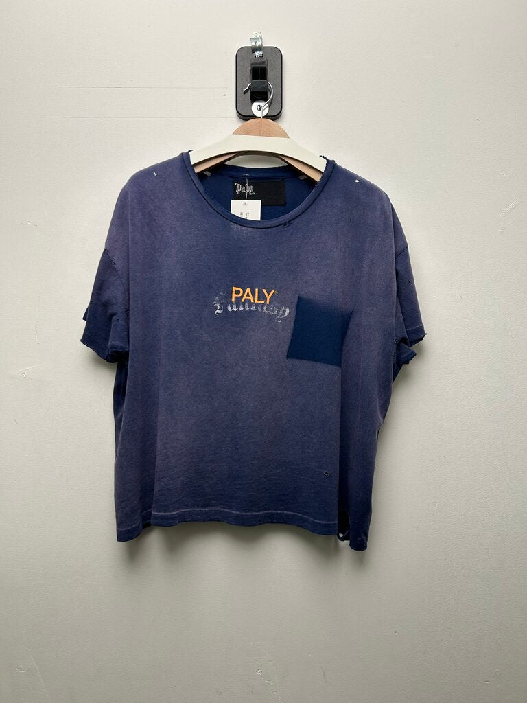 Preowned Paly Blue Pocket Tee Size Small