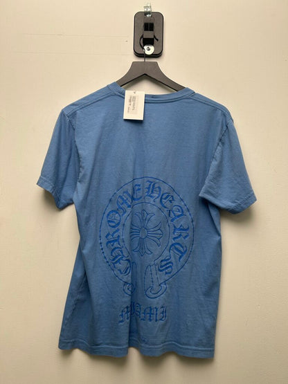 Preowned Chrome Hearts Miami Blue Horseshoe Tee Sz.Medium