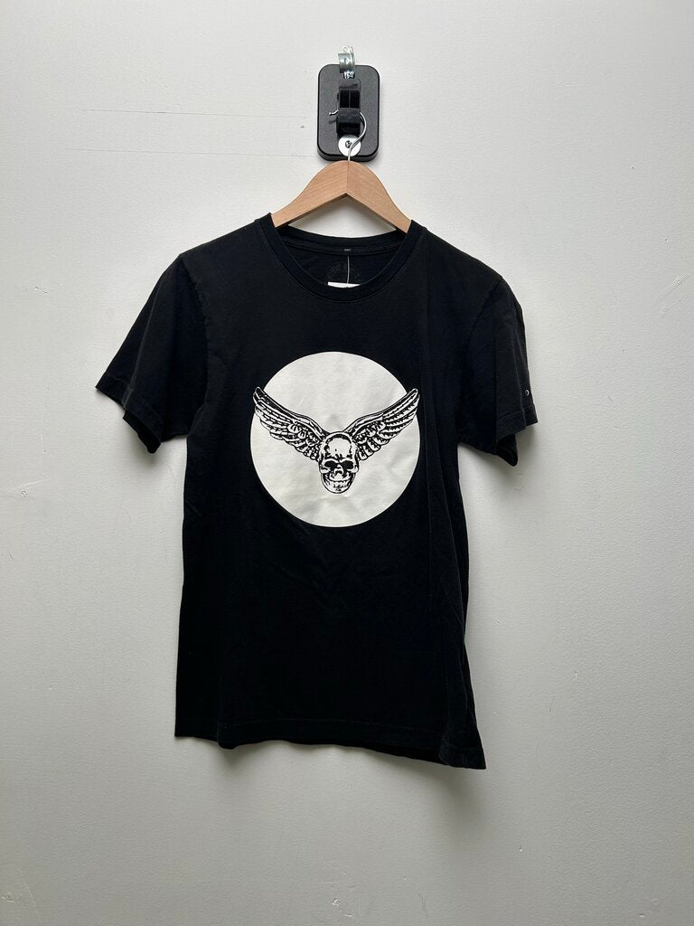 Preowned Chrome Hearts Foti Skull Wings Black Tee Sz.Small