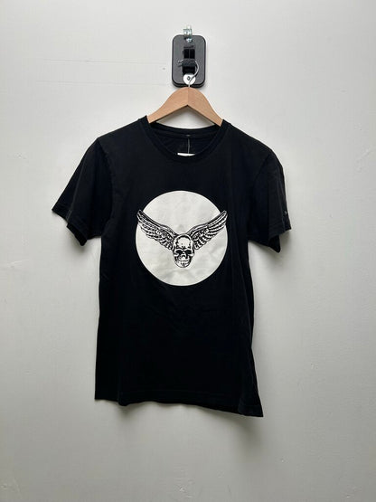 Preowned Chrome Hearts Foti Skull Wings Black Tee Sz.Small
