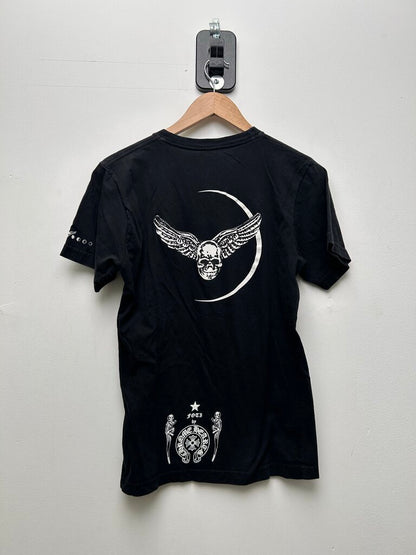 Preowned Chrome Hearts Foti Skull Wings Black Tee Sz.Small