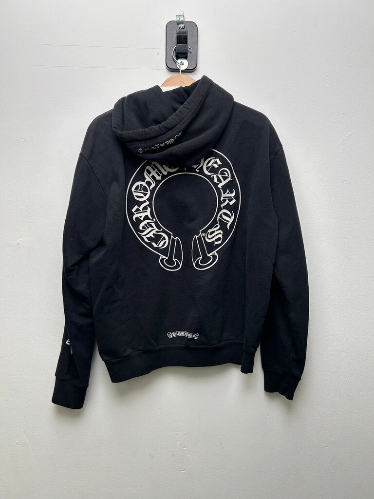 Preowned Chrome Hearts Black Horseshoe Pullover Hoodie Sz.Medium