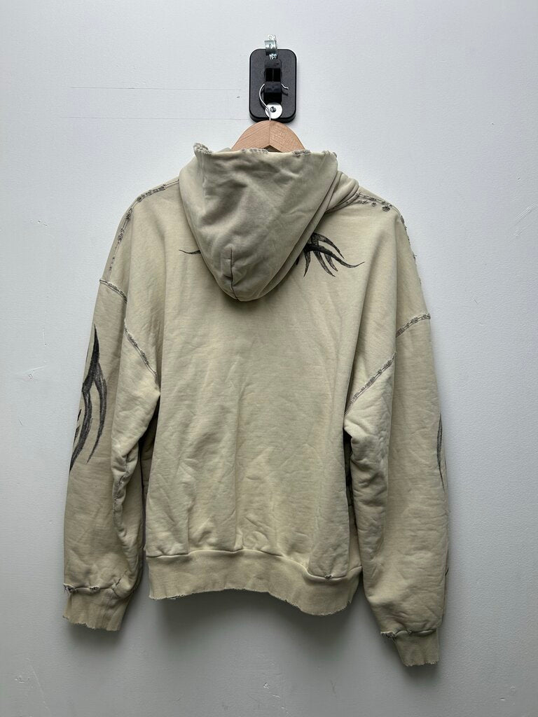 Preowned Balenciaga Tribal Cream Zip Size Large